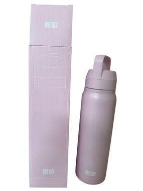 UNIQLO 2025 16 oz Leak-free Stainless Steel Pink Water Bottle New w/ Box workout